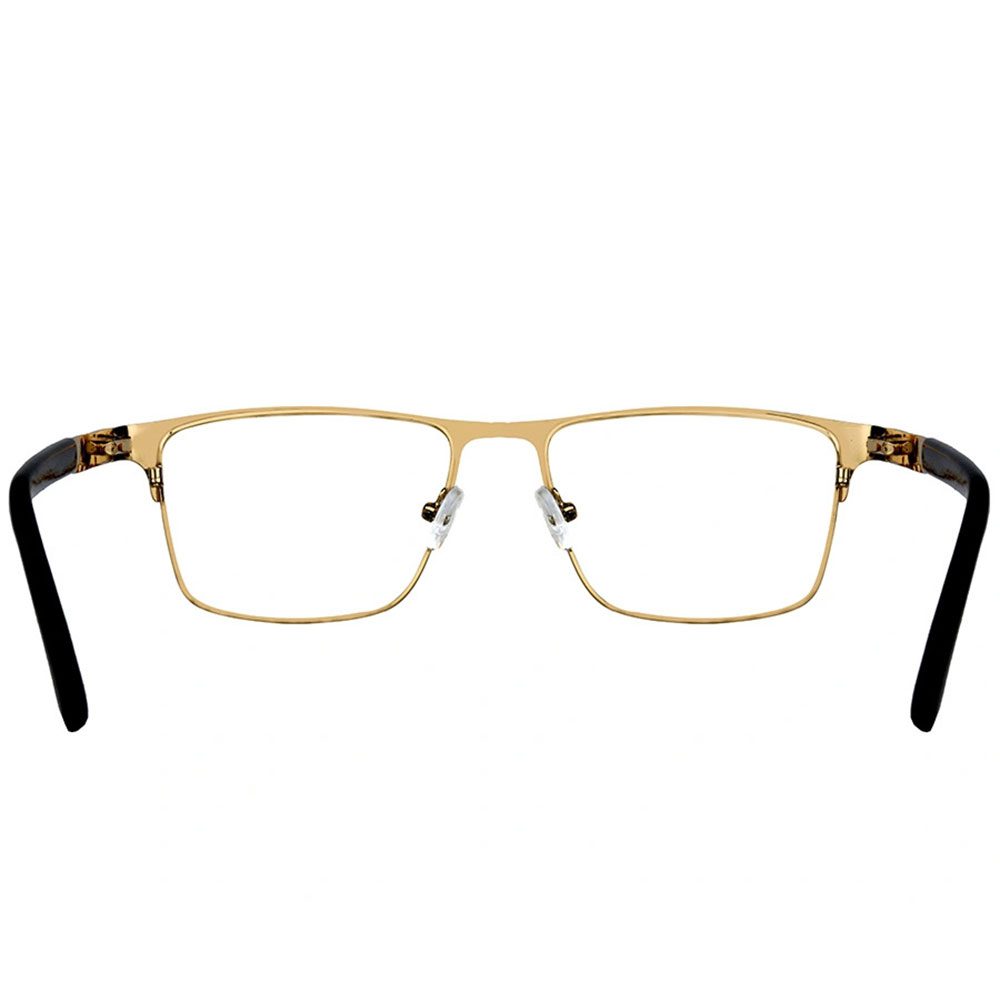 Golden Rectangle Metal Frame Glasses